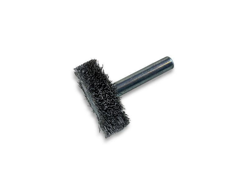 Brosse circulaire métallique sur tige Ø 30 mm | Fil acier souple – Image 3