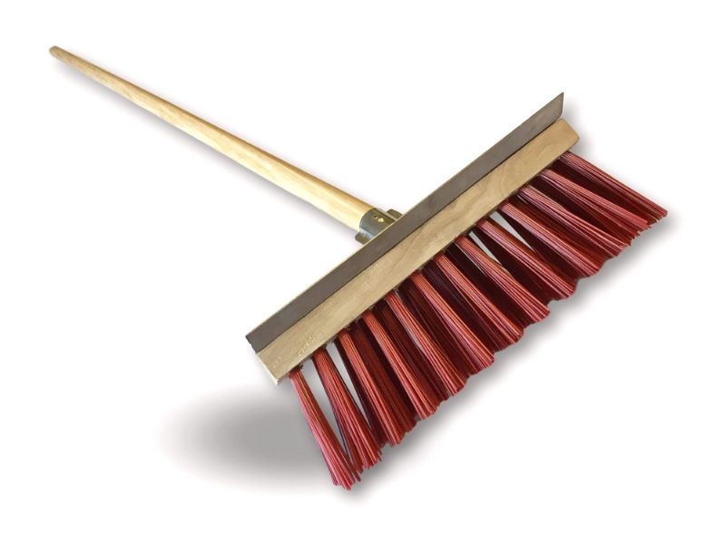 Balai de cantonnier avec racloir métallique + Pelle aluminium - Balai 32 cm - Garnissage PVC rouge – Image 4