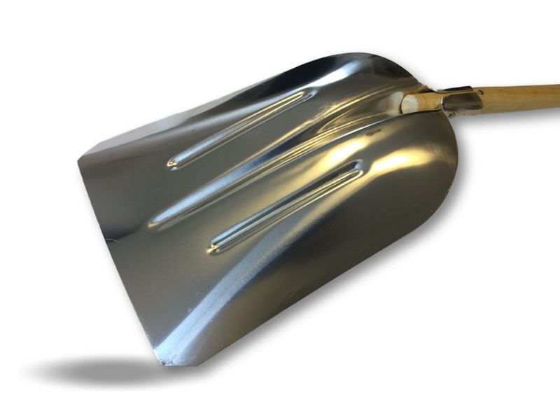 Balai de cantonnier avec racloir métallique + Pelle aluminium - Balai 32 cm - Garnissage PVC rouge – Image 6