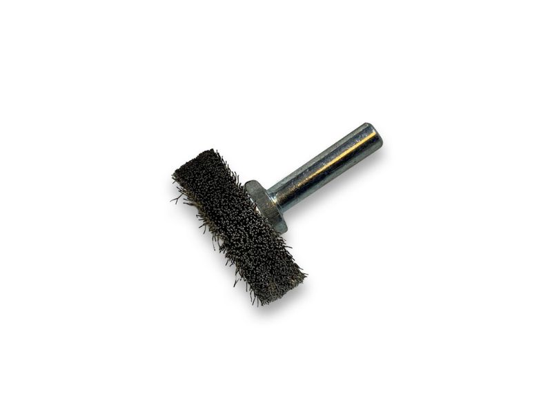 Brosse circulaire métallique sur tige Ø 30 mm | Fil laiton dur – Image 3