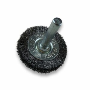 Alternative view of Brosse circulaire métallique sur tige Ø 38 mm | Fil acier souple