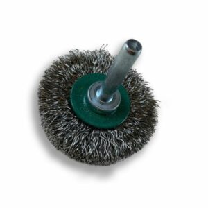 Alternative view of Brosse circulaire métallique sur tige Ø 50 mm | Fil inox dur