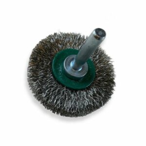 Alternative view of Brosse circulaire métallique sur tige Ø 50 mm | Fil inox souple