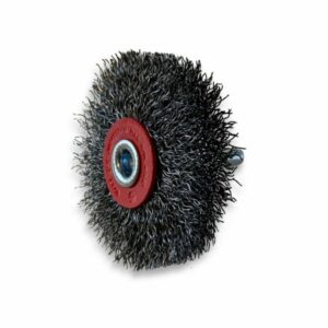 Brosse circulaire métallique sur tige Ø 60 mm | Fil acier dur