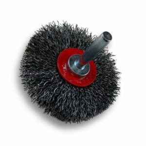 Alternative view of Brosse circulaire métallique sur tige Ø 60 mm | Fil acier dur