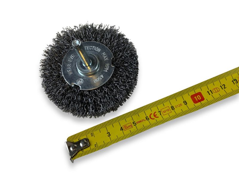 Brosse circulaire métallique sur tige Ø 75 mm | Fil acier dur – Image 6
