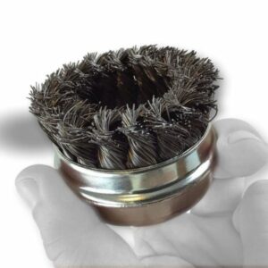 Alternative view of Brosse coupe rotative boisseau meuleuse d'angle | Garnissage Acier torsadé