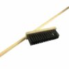 Balai cantonnier métallique | Garnissage acier rond noir | Semelle bois