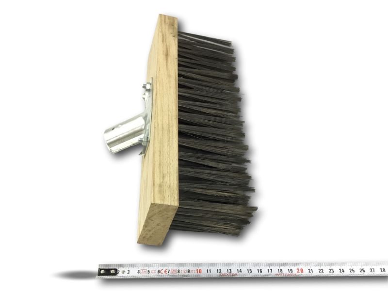 Balai cantonnier métallique | Garnissage acier rond noir | Semelle bois – Image 7