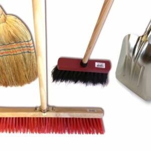 Alternative view of Ensemble de 3 balais de rue + pelle - Paille de riz - Cantonnier PVC 60 cm - Mickey - Pelle aluminium