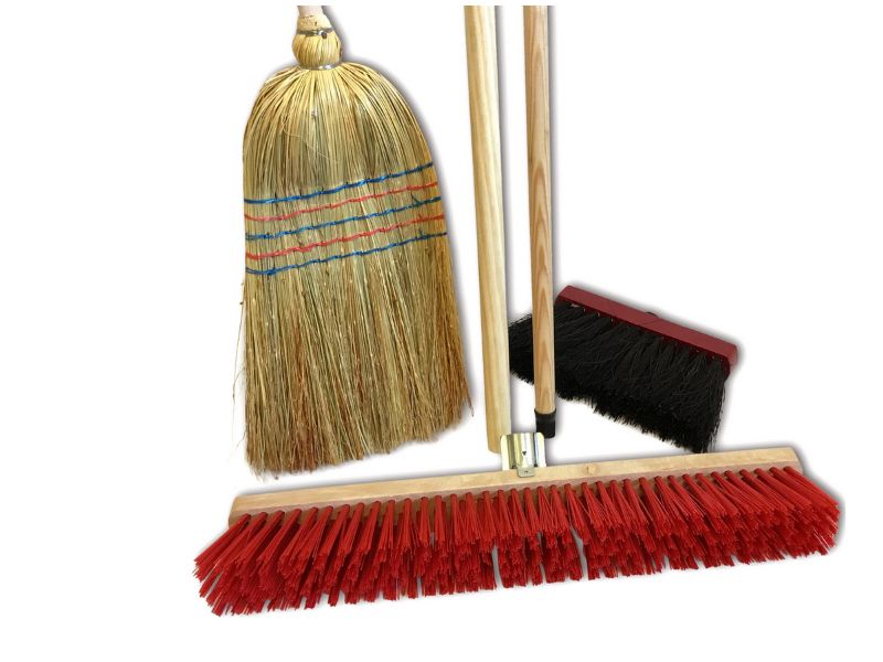 Ensemble de 3 balais de rue - Paille de riz - Cantonnier PVC 60 cm - Mickey – Image 3