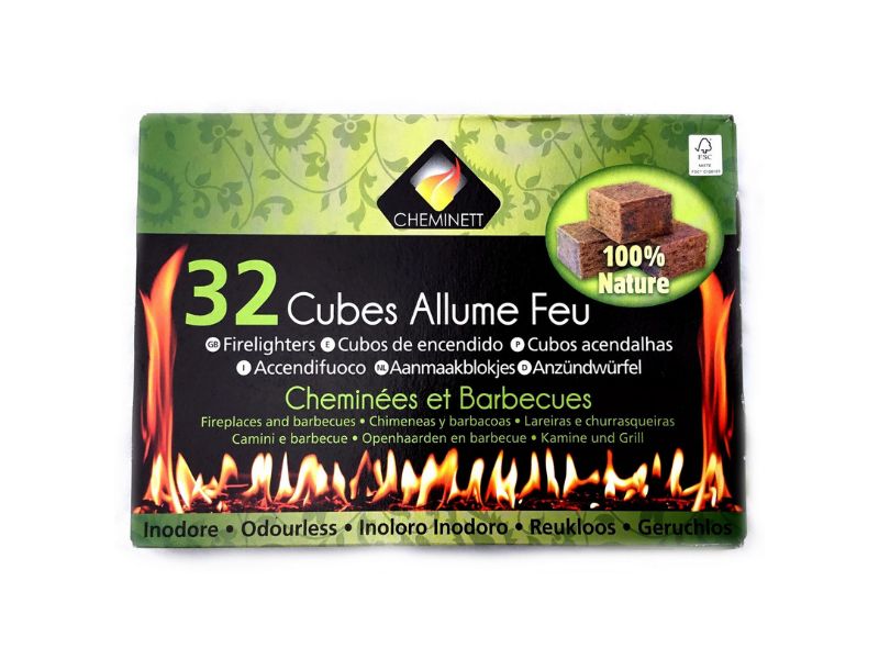 Cubes allume-feu pour cheminées | Barbecues feux de camp fours à bois poêle – Image 5