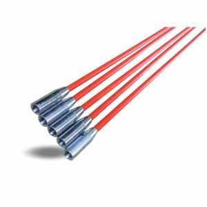 Alternative view of Lot 5 cannes ramonage rouges fibre de verre | 5*1,50 m | Embout laiton