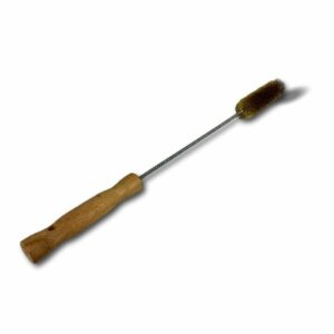 Alternative view of Goupillon chauffage manche bois | Fil acier garnissage 100 mm | Longueur 45 cm