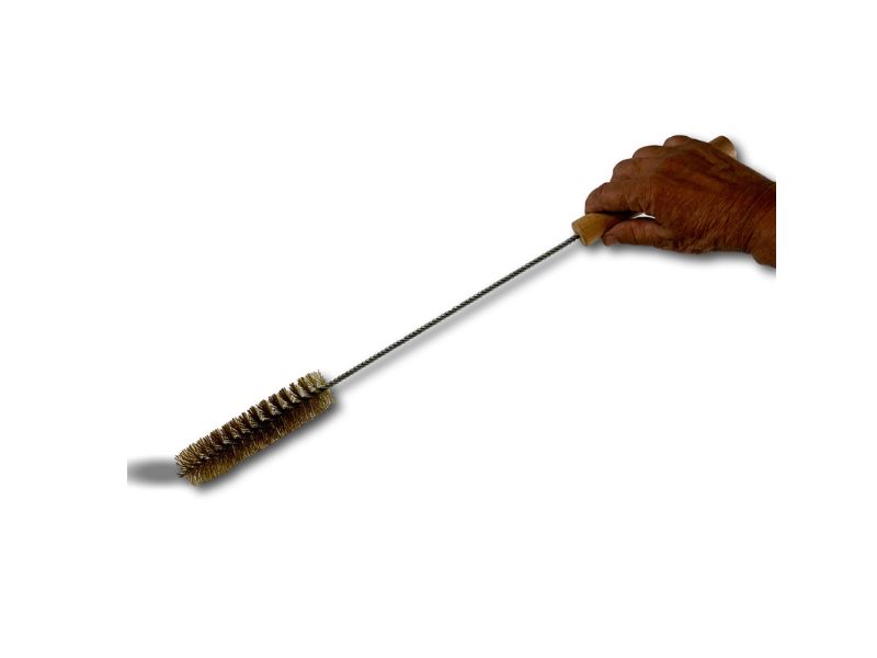 Goupillon chauffage manche bois | Fil acier garnissage 100 mm | Longueur 45 cm – Image 3