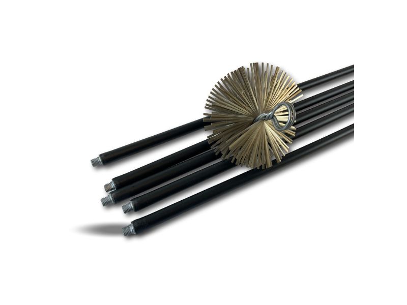 Kit ramonage classique conduit non gainé | Hérisson acier | 5*1,4m | 5 cannes