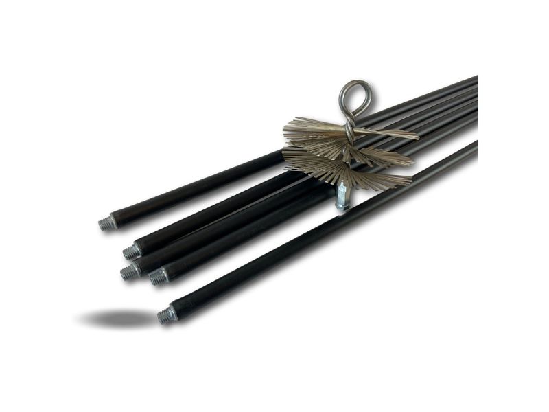 Kit ramonage classique conduit non gainé | Hérisson acier | 5*1,4m | 5 cannes – Image 2