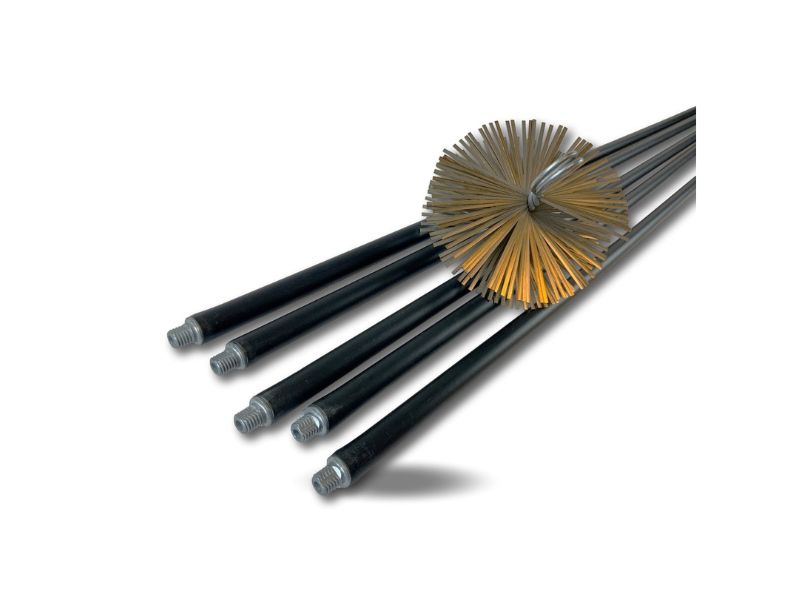 Kit ramonage classique conduit non gainé | Hérisson acier | 5*1,4m | 5 cannes – Image 5