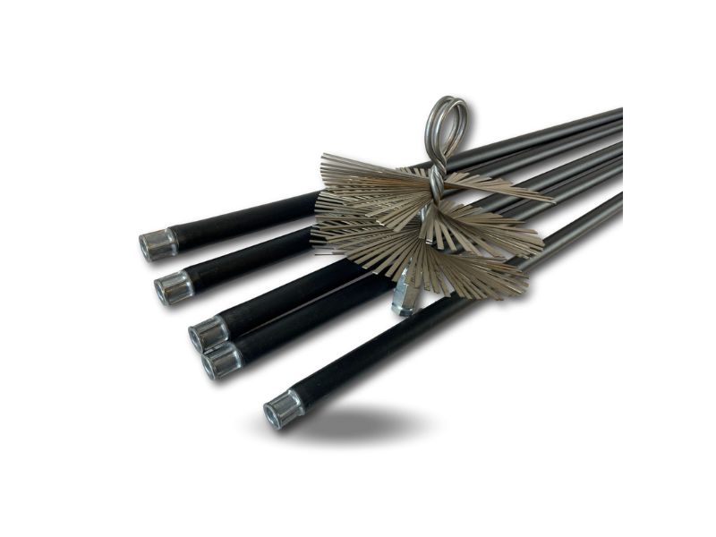 Kit ramonage classique conduit non gainé | Hérisson acier | 5*1,4m | 5 cannes – Image 3