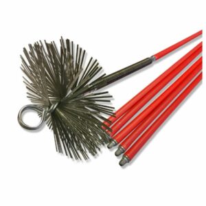 Alternative view of Kit de ramonage pro conduits non gainés | Hérisson acier plat | 8,50 m 6 cannes | Ressort de départ