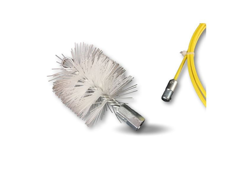 Kit ramonage poêle à pellet granules bois | Hérisson synthétique 80 mm – Image 4