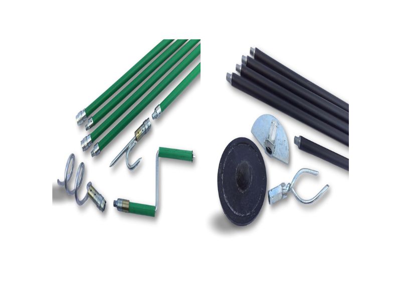 Kit combo cannes curage canalisations | Ø 45 à 100 mm | 2 jeux cannes Kiblok | 5 accessoires