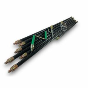 Kit hyper pro déboucheur canalisations | 7 cannes noires Ø 20 mm | 13 m | 3 accessoires