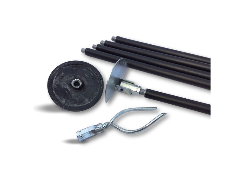 Kit cannes de curage canalisations | Ø 45 à 100 mm | Cannes noires 6,60 m | 3 accessoires – Image 2