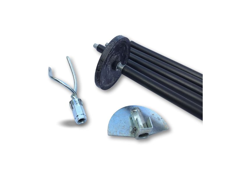 Kit cannes de curage canalisations | Ø 45 à 100 mm | Cannes noires 6,60 m | 3 accessoires – Image 3