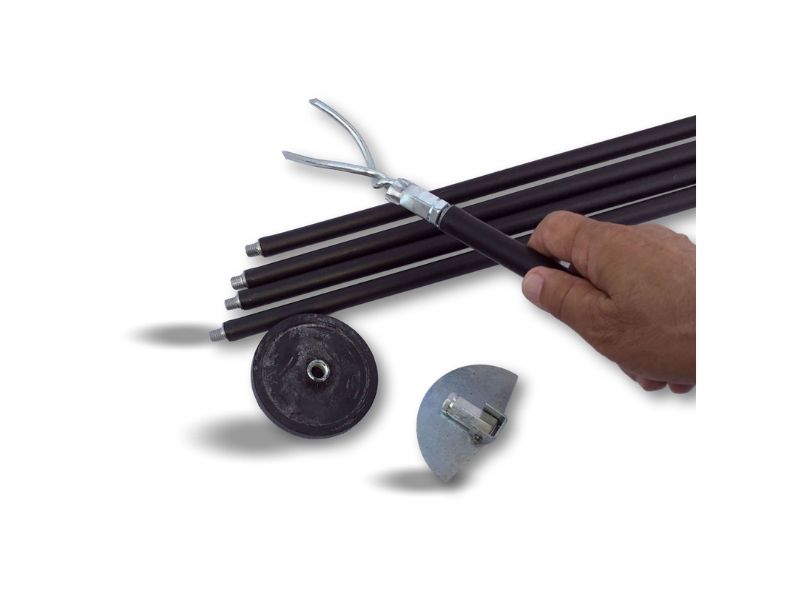 Kit cannes de curage canalisations | Ø 45 à 100 mm | Cannes noires 6,60 m | 3 accessoires – Image 5