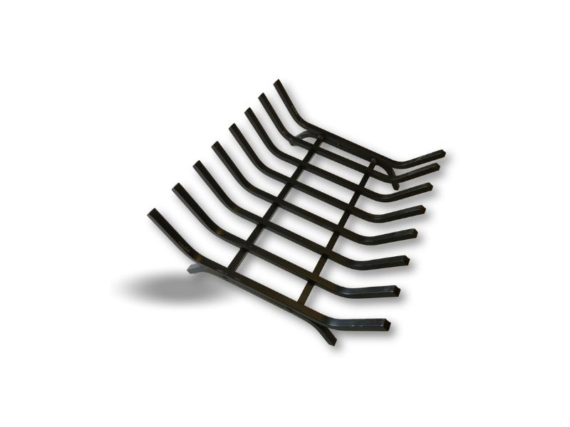 Grille porte bûches éco acier forgé 8 barreaux | Stockage bois | Support extérieur foyer ouvert – Image 3