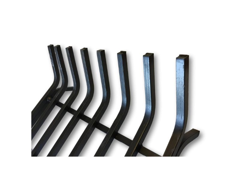 Grille porte bûches éco acier forgé 8 barreaux | Stockage bois | Support extérieur foyer ouvert – Image 4