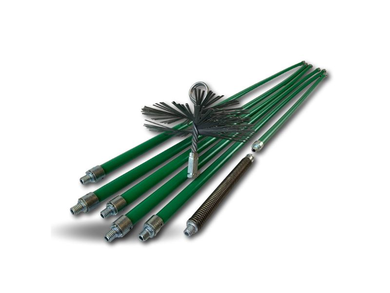 Kit ramonage pro non gainé | Hérisson acier | 6 cannes Ø 18mm | 5*1,4 m + 1*1 m – Image 2