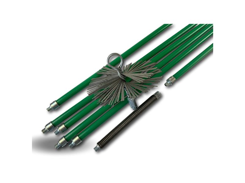 Kit ramonage pro non gainé | Hérisson acier | 6 cannes Ø 18mm | 5*1,4 m + 1*1 m – Image 3