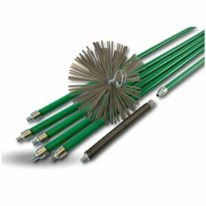 Kit ramonage pro non gainé | Hérisson acier | 6 cannes Ø 18mm | 5*1,4 m + 1*1 m