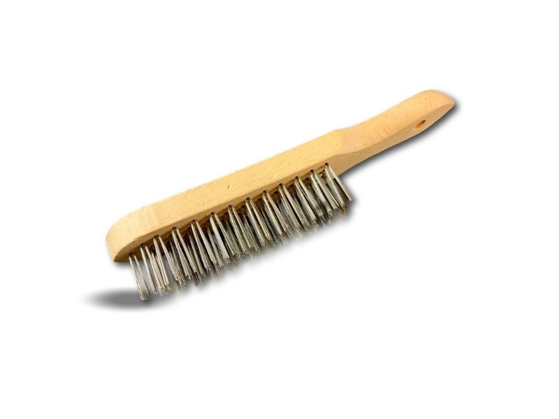 Brosse métallique à main | Type soudeur | Manche ergonomique bois – Image 10
