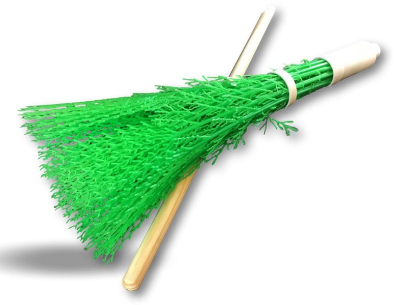 Balai bouleau synthétique balayage de rue | Type balai sorcière
