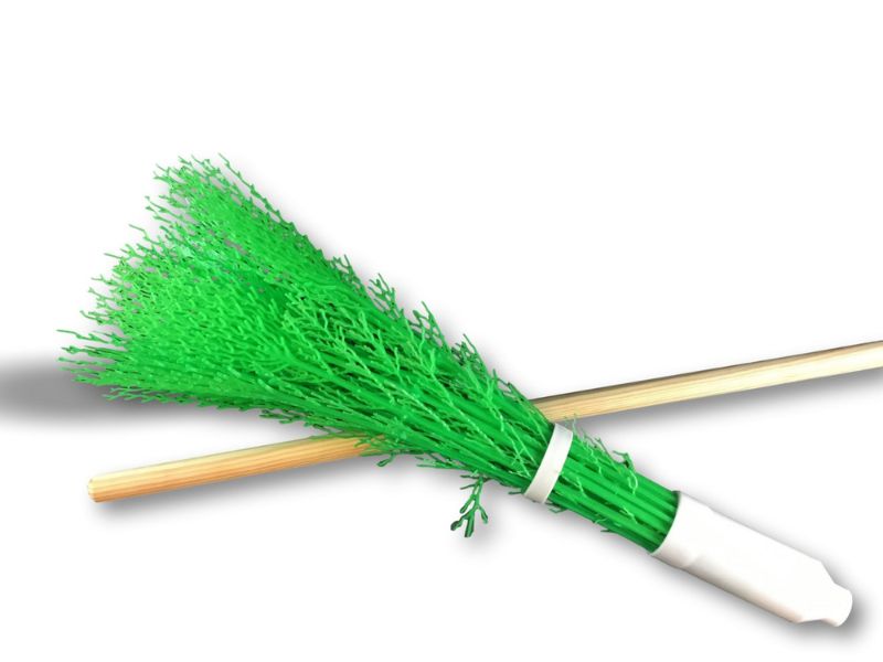 Balai bouleau synthétique balayage de rue | Type balai sorcière – Image 2