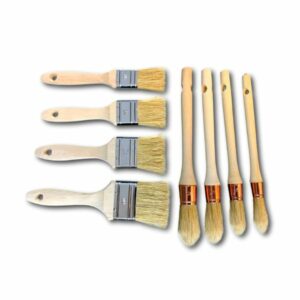 8 pinceaux plats et ronds qualité hyper pro | 100 % soie | Vernir laquer lisser