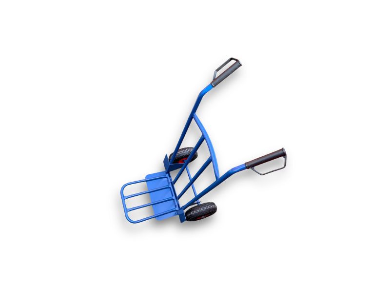 Chariot diable bleu | Charge 180 kg | Plateau pivotant repliable