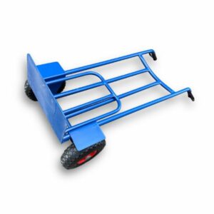 Alternative view of Chariot diable bleu | Charge 180 kg | Plateau pivotant repliable