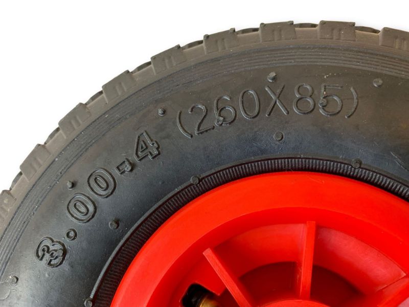 Set de 2 roues gonflables pneumatiques Ø 260 mm * 75 mm | Axe alésage 16 mm * 85 mm – Image 3