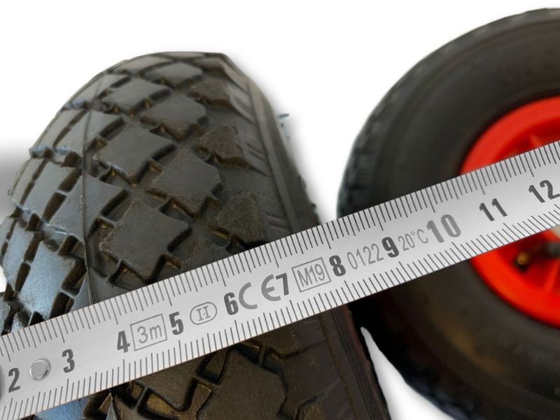 Set de 2 roues gonflables pneumatiques Ø 260 mm * 75 mm | Axe alésage 16 mm * 85 mm – Image 5