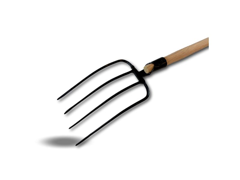 Lot balai cantonnier PVC 60 cm + fourche 4 dents fines | Manches en bois – Image 4