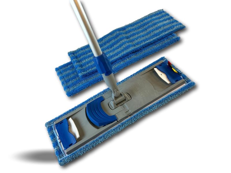 Balai Easy press | Seul | Avec 3 serpillières | Frange microfibre avec illets 40 cm – Image 2