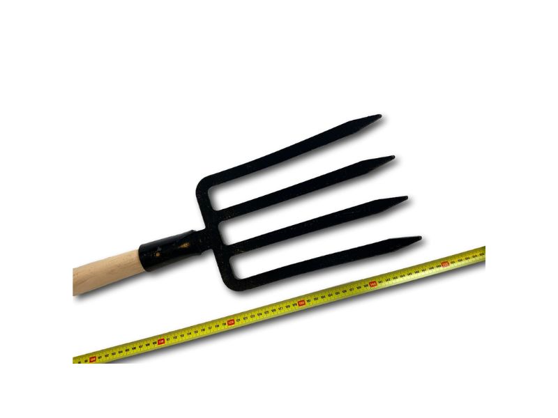 Fourche à bêche 4 dents larges | Manche de 120 cm en bois | Tête en acier forgé – Image 6