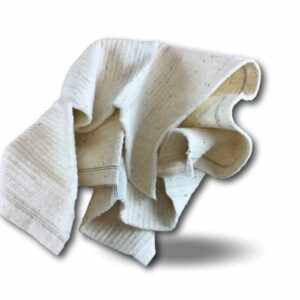 Alternative view of Serpillère couleur écrue avec liseré bleu