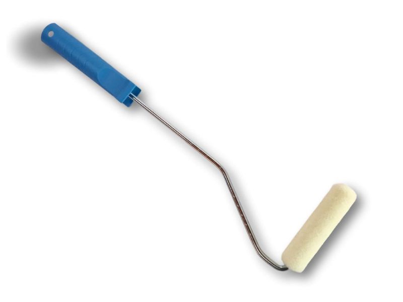 Rouleau peinture patte de lapin | Rayé jaune polyamide ou laqueur velours | Largeur manchon 100 mm – Image 2