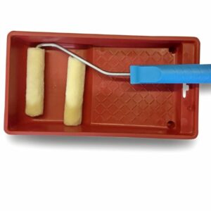 Alternative view of Ensemble Bac à peinture Kit anti gouttes | 1 monture | 2 pattes de lapin polyamide ou velours | Largeur 100 mm