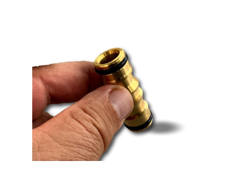 Raccord double tétine en laiton | 2 voies mâles | Avec joints d'étanchéité – Image 4